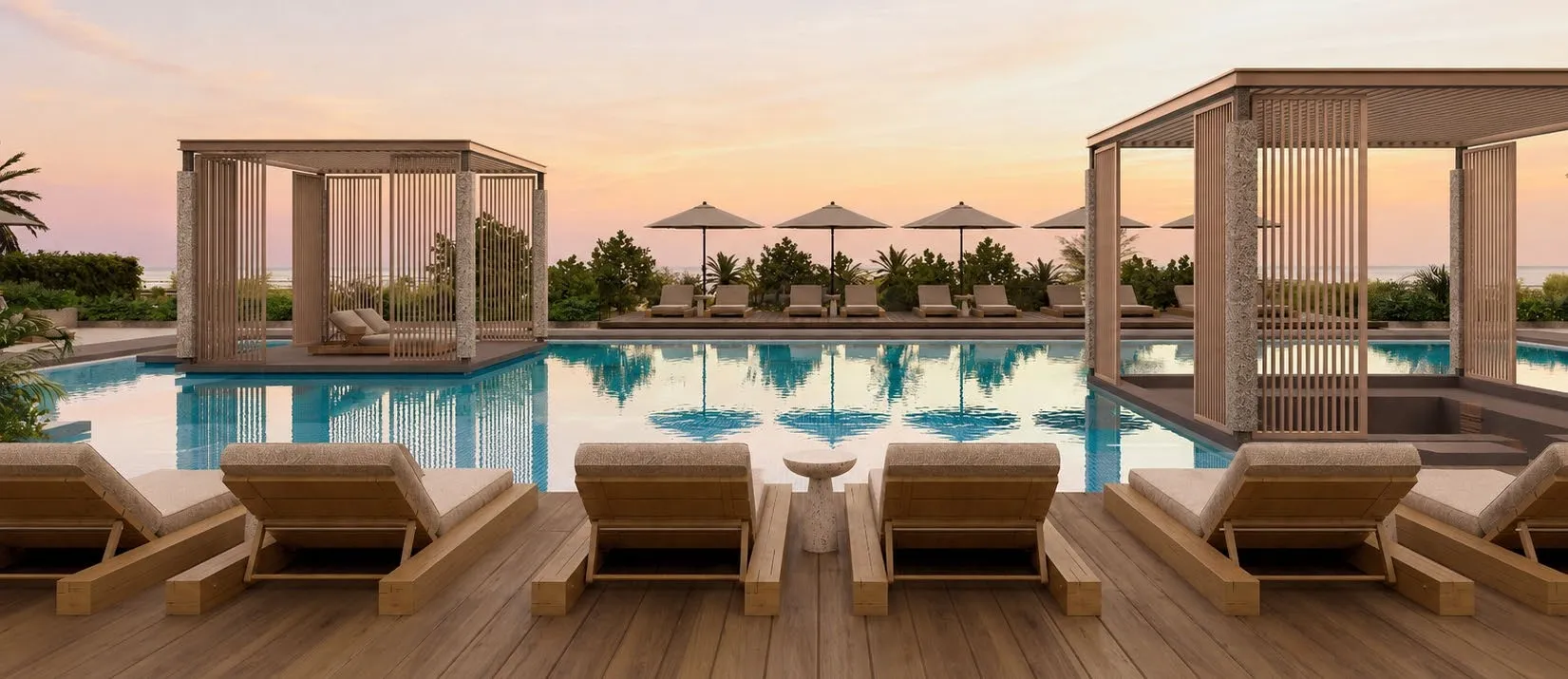 Rooftop pool at Raw District 2.