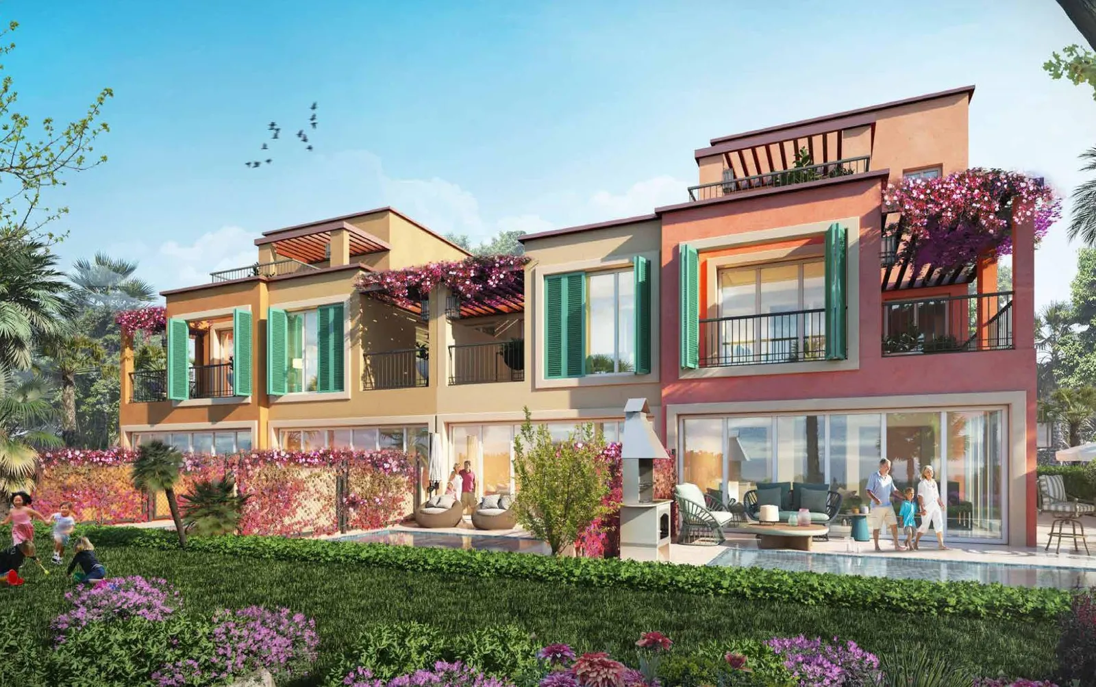Four-bed townhouse at Nice, Damac Lagoons, Dubai.