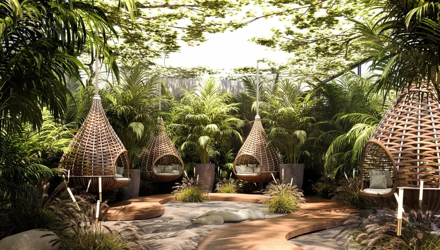 Forest Relaxation Pods at Chelsea Residences.
