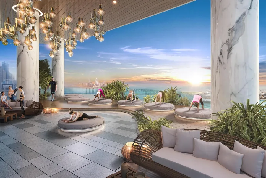 Yoga Area at Damac Bay 2.