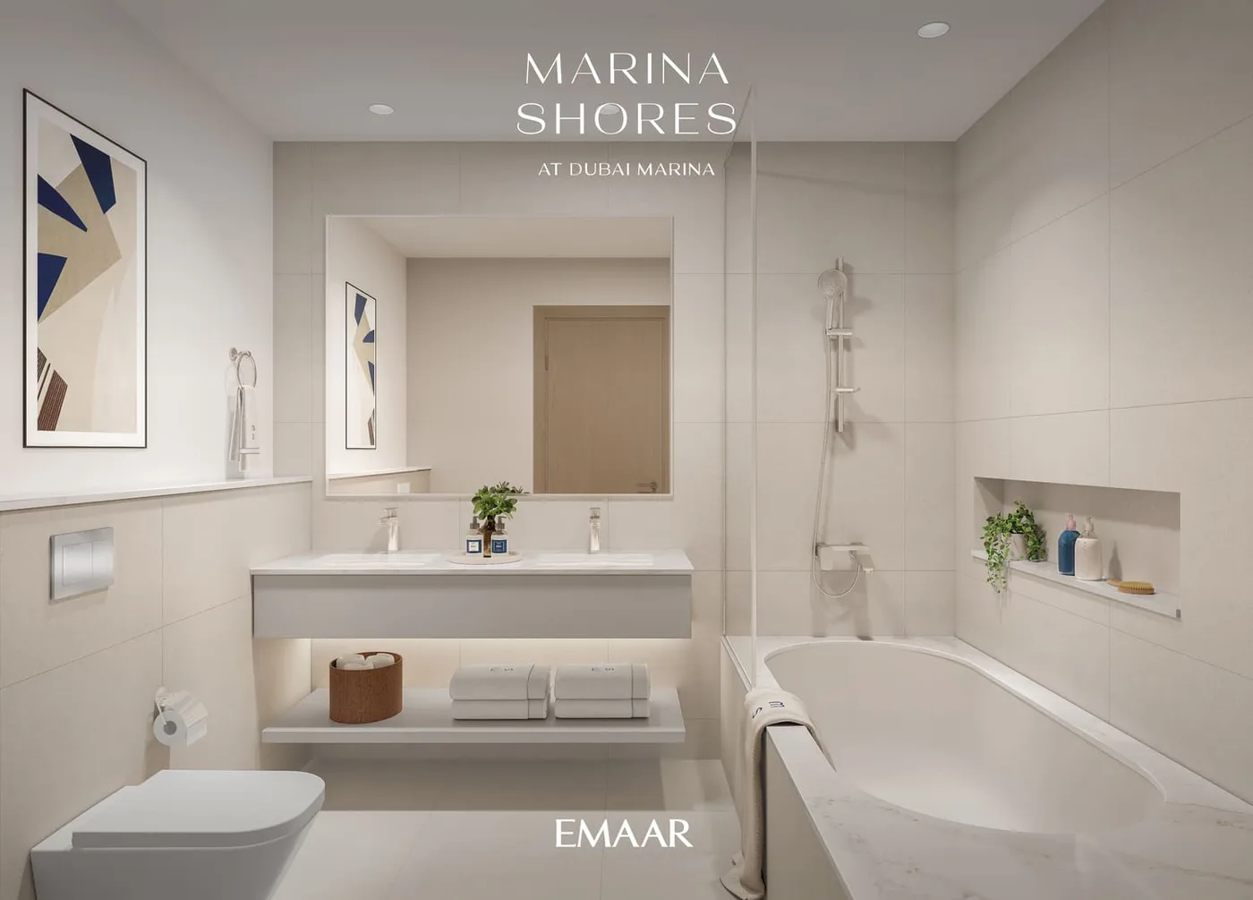 Interior render at Marina Shores.