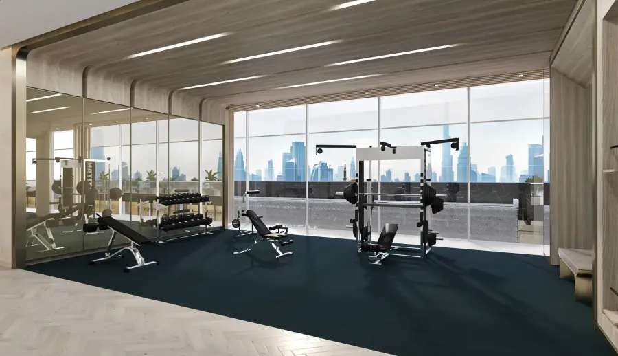 Gym at Riviera 58.