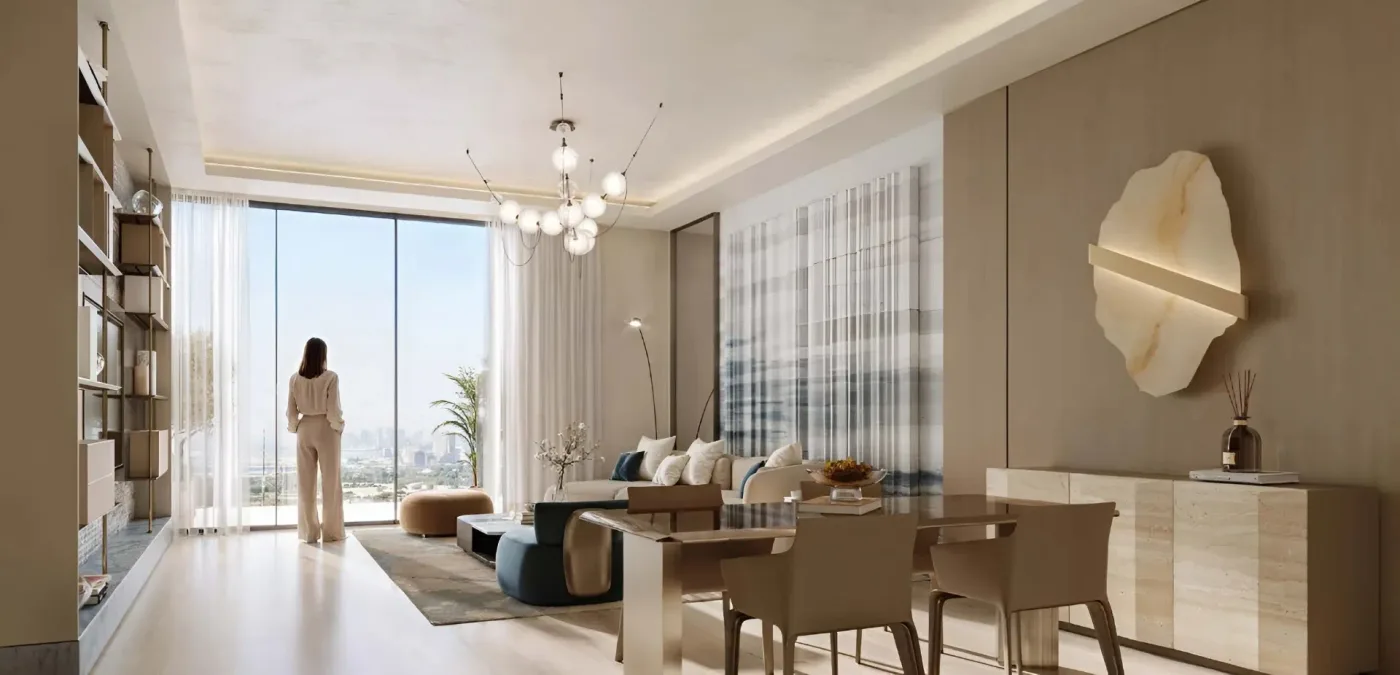 Interior render at Binghatti Wraith.