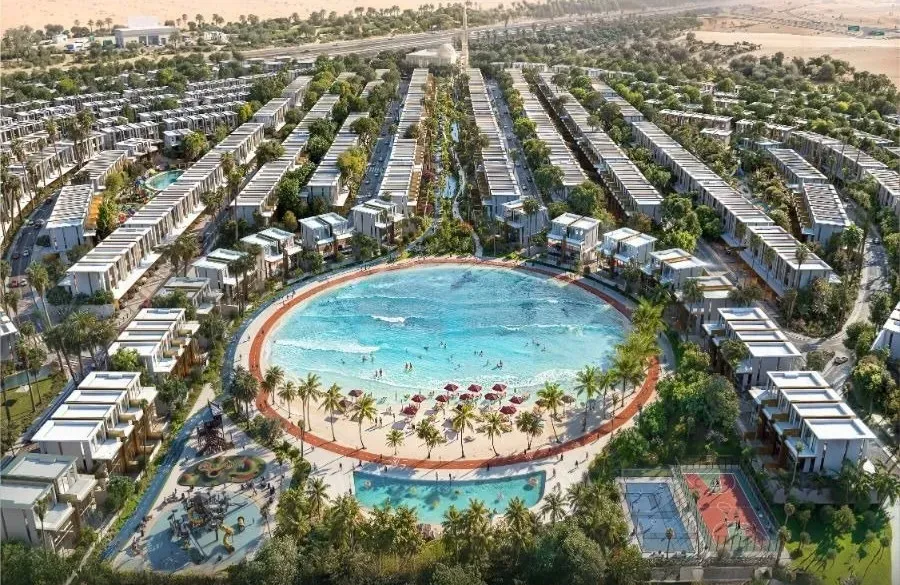 Adults' & Kids' Swimming Pools at Tilal Binghatti.
