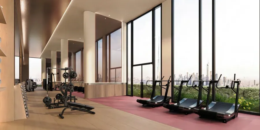 Gym at Binghatti Etherea.