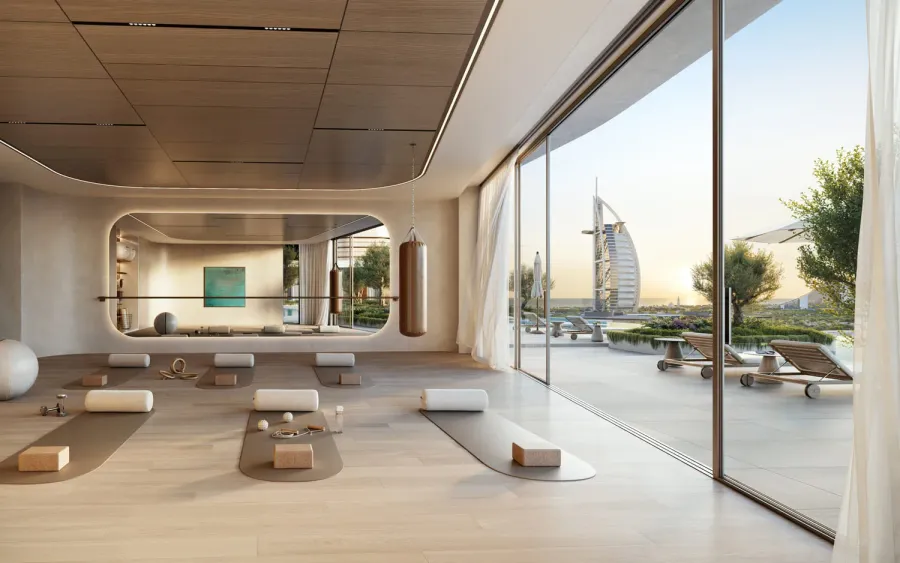 Yoga Area at Binghatti Luxuria.
