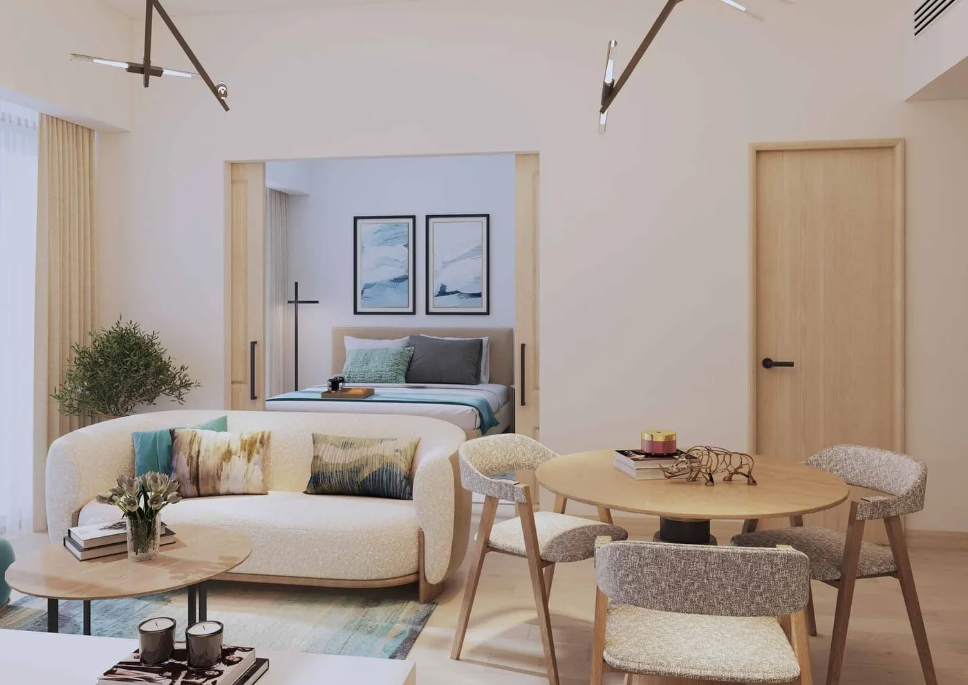 Interior render at Damac District.