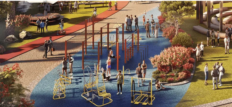 Callisthenics Stations at Damac Riverside Views.