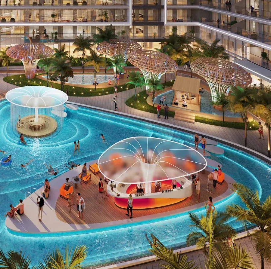 Floating Bar at Shoreline.