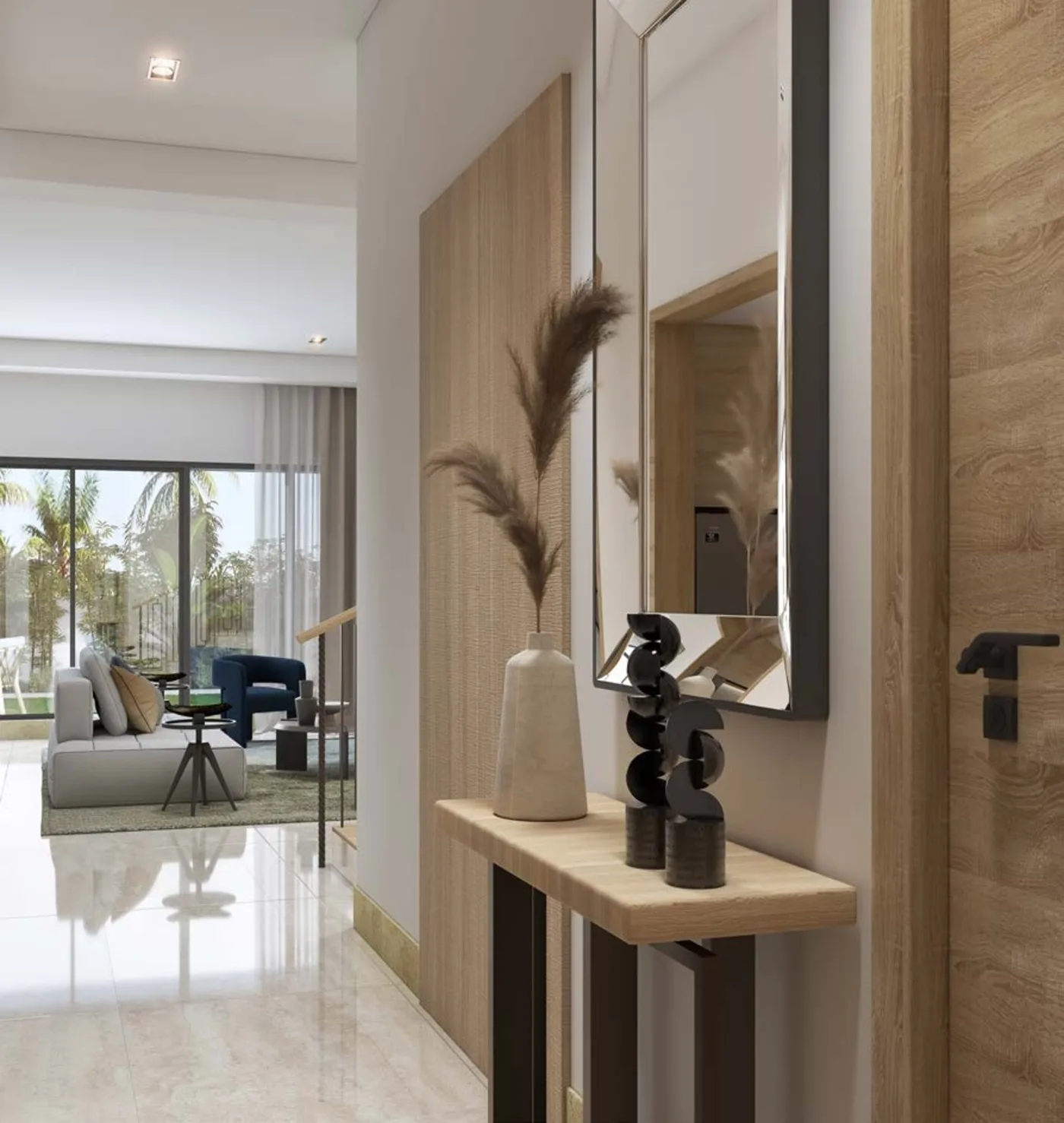 Interior render at Riverside by Damac.