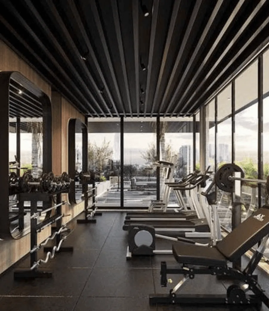Gym at Elo 2 and 3 Damac.