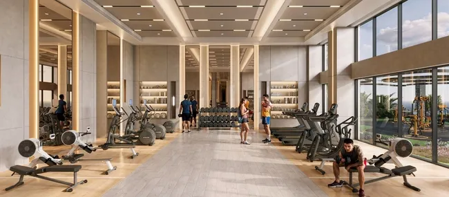 Indoor Gym With Shower at Aspirz.