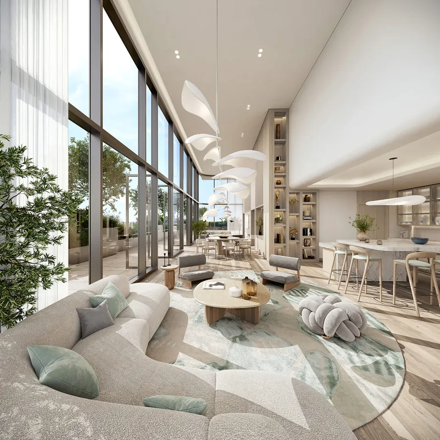 Clubhouse at One River Point.