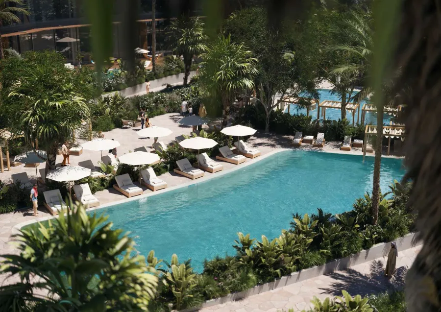 Sunbathing Lawn at The Residences at The Dubai Beach EDITION.