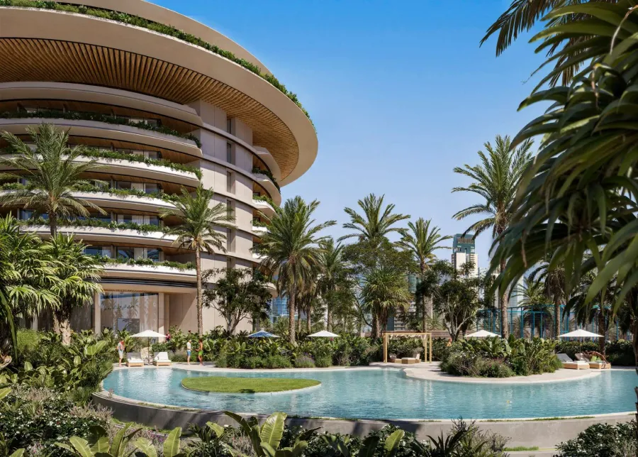 Landscaped Gardens at The Residences at The Dubai Beach EDITION.