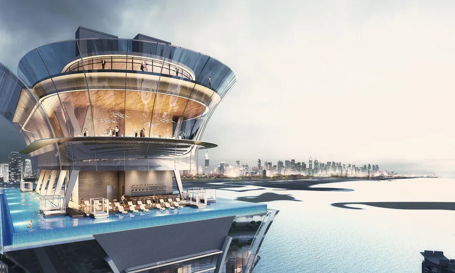 Infinity Swimming Pool at Palm Beach Tower 3.