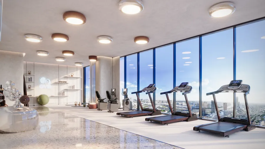 State-of-the-Art Gym at Samana Boulevard Heights.