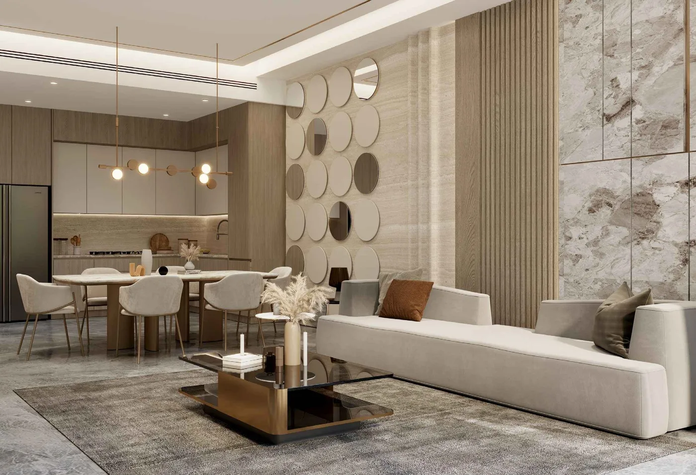 Interior render at Ocean Crest.
