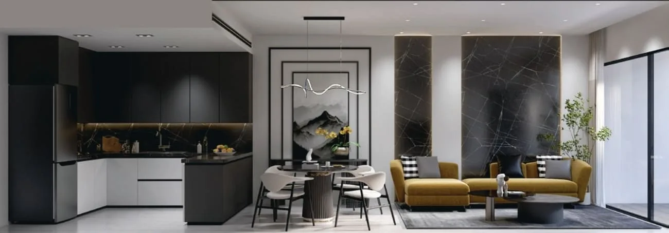 Interior render at Samana Ibiza.