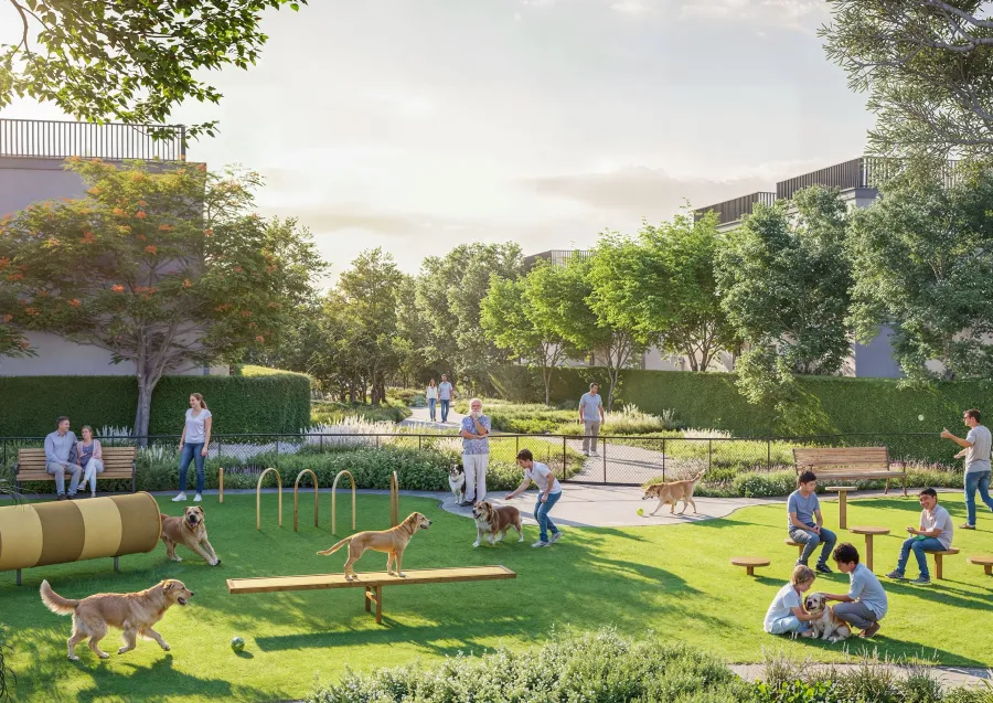 Pet Park at The Woods at Sobha Sanctuary.