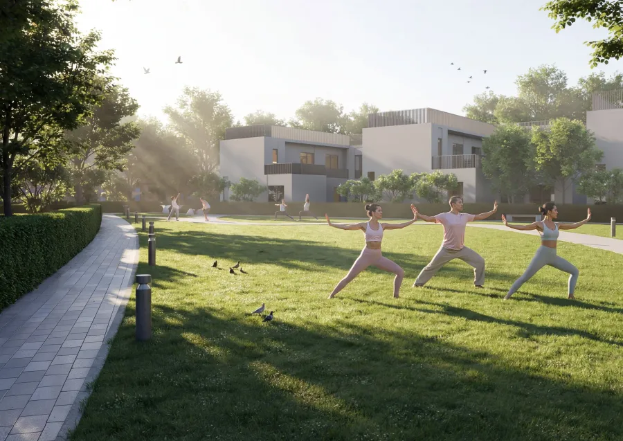 Outdoor Yoga Area at The Woods at Sobha Sanctuary.