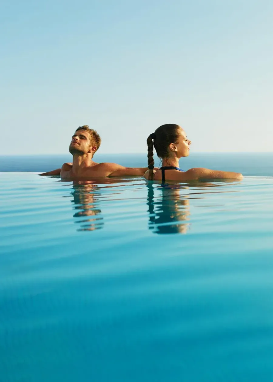 Infinity Swimming Pool at Tranquil Beach Residences.