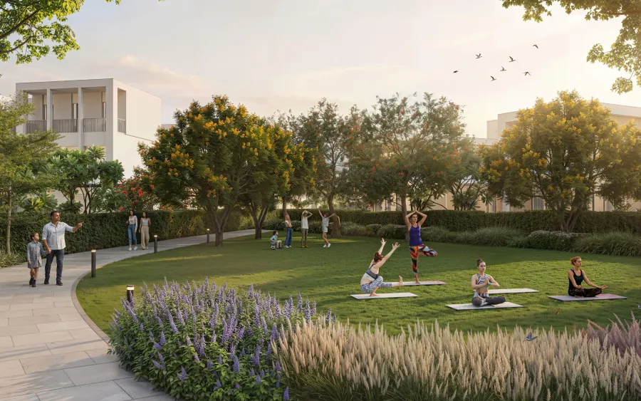 Meditation Lawns at The Brooks at Sobha Sanctuary.