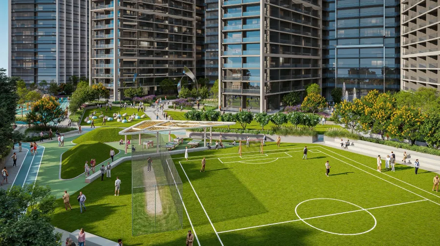 Sport Courts at The Pinnacle at Sobha Central.