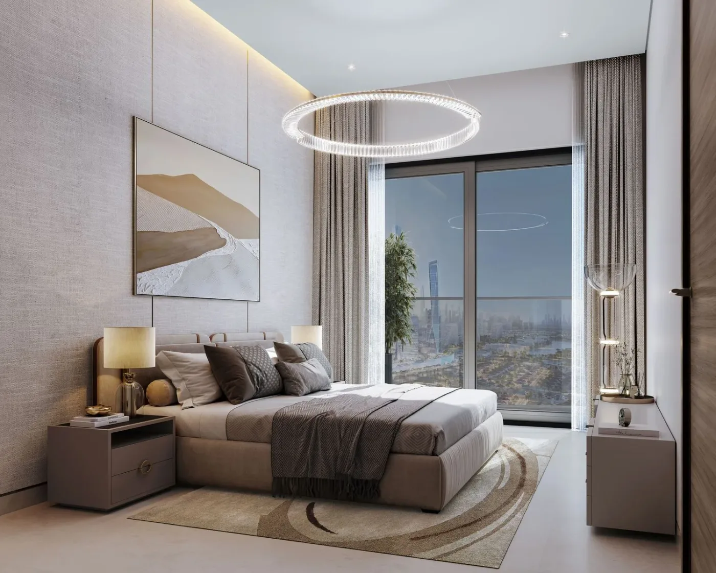 Interior render at The Pinnacle at Sobha Central.