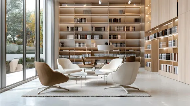 Library at The Tranquil at Sobha Central.
