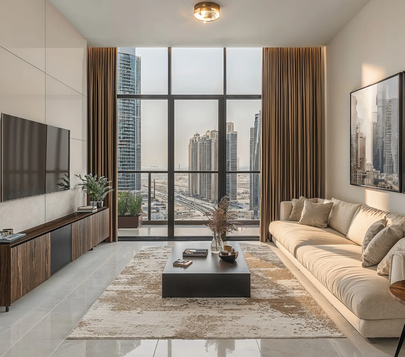 Interior render at Azizi Raffi.