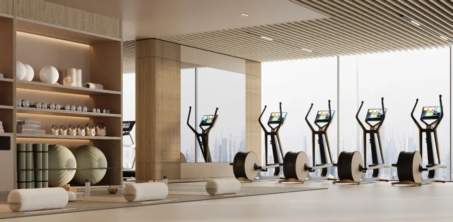 Gym at Binghatti Cullinan.
