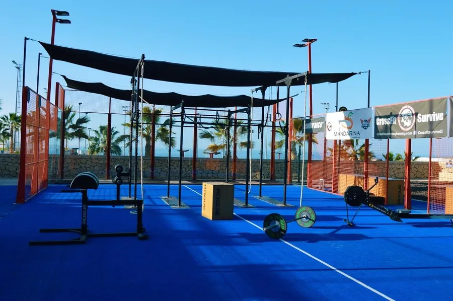 Outdoor Fitness Area at Binghatti Amberhall.
