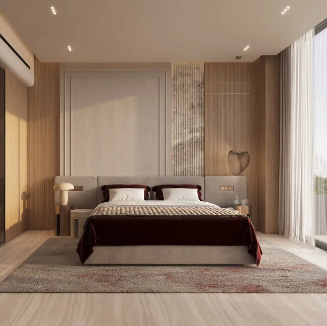 Interior render at Binghatti Ruby.