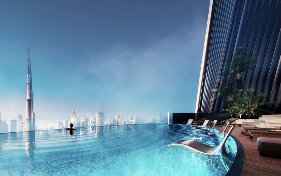 Private Pool at Mercedes-Benz Places by Binghatti.