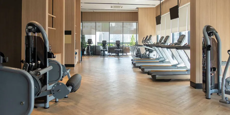 Gymnasium at Burj Binghatti Jacob and Co Residences.