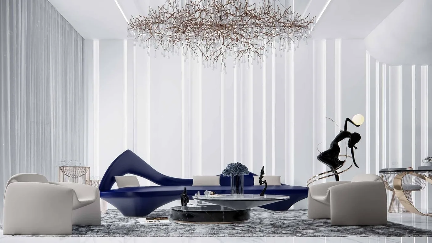 Interior render at Fashionz.