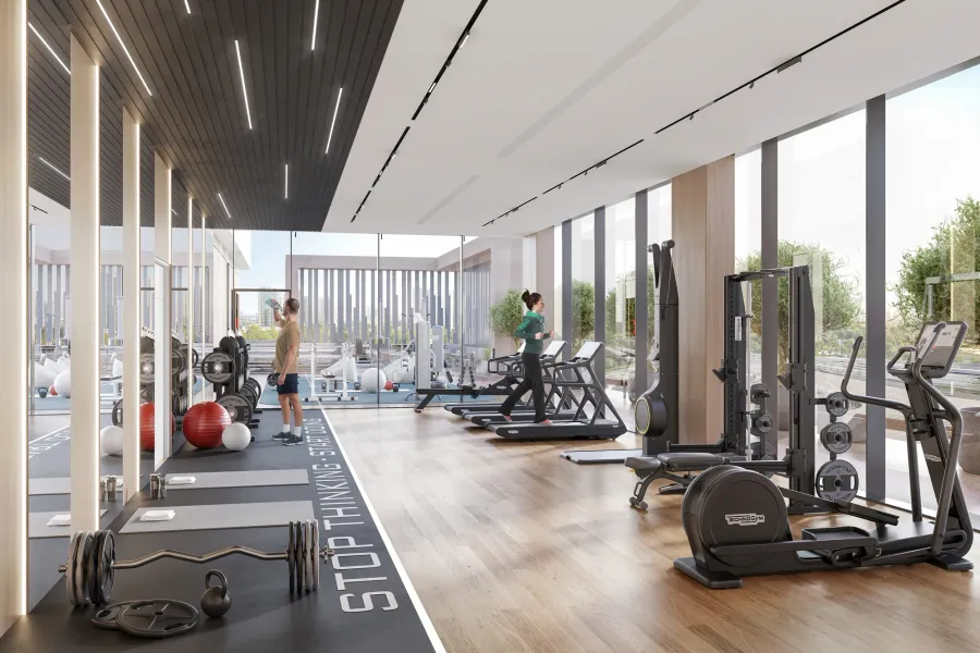 Indoor Gym at Creek Haven.