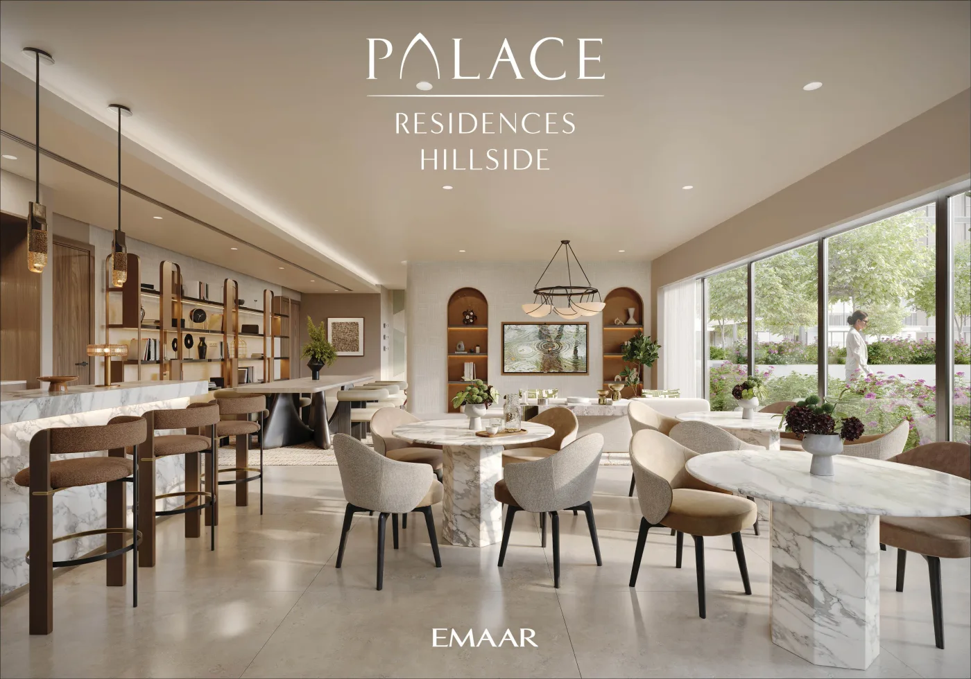 Interior render at Palace Residences Hillside.
