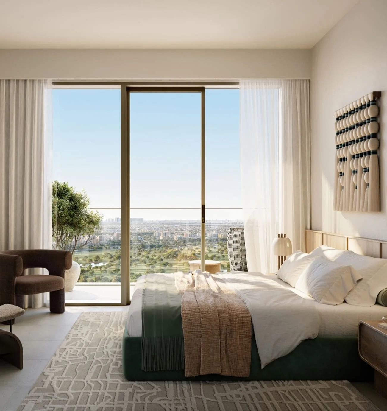 Interior render at Silva Dubai Creek Harbour.