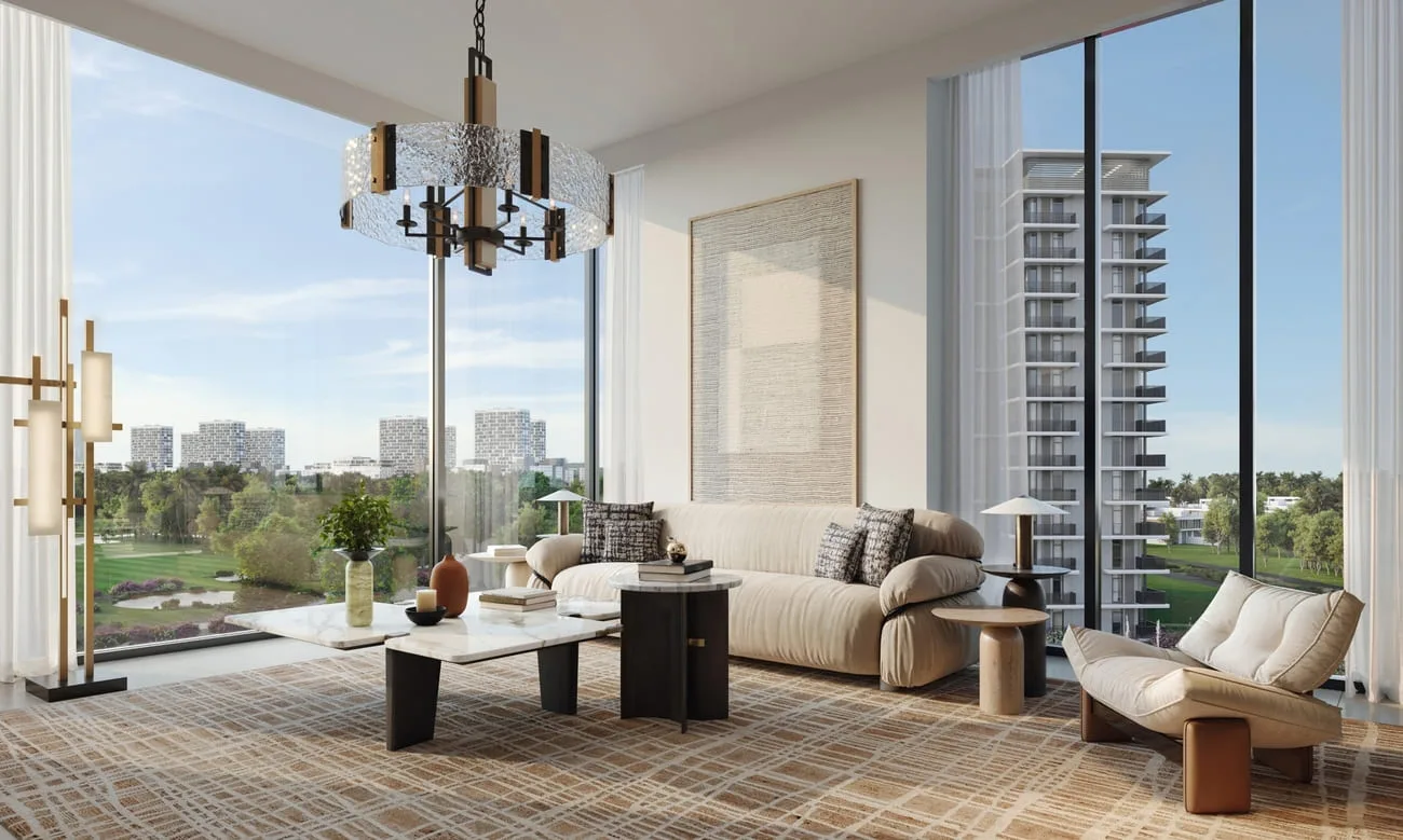 Interior render at Golf Acres.