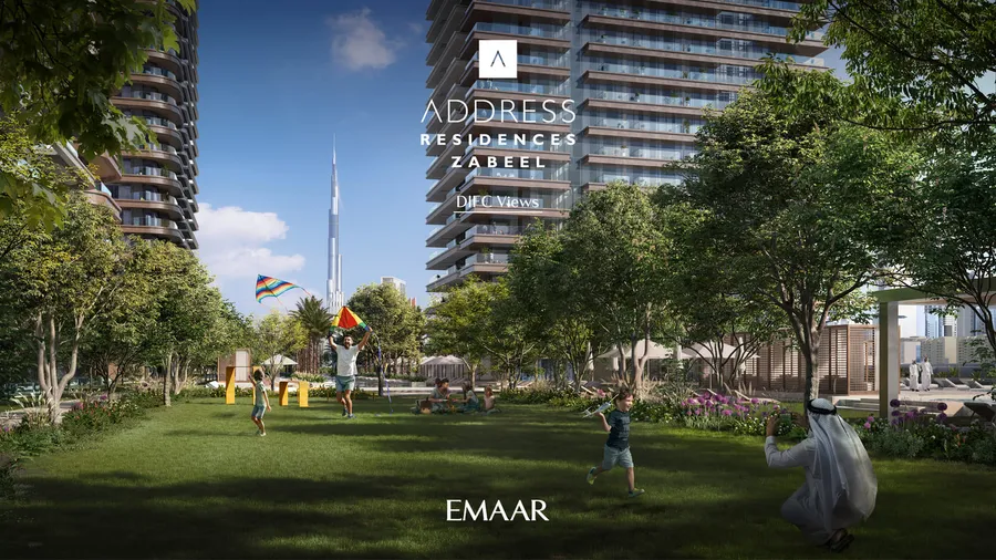 Shaded Kids Pool & Kids’ Play Area at Address Residences Zabeel.