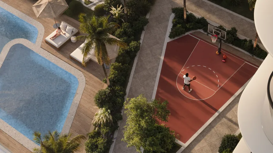 Outdoor Jacuzzi & Multipurpose Court at Samana Hills South Haven.