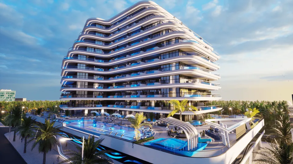 Samana Portofino, Dubai Production City · render 3