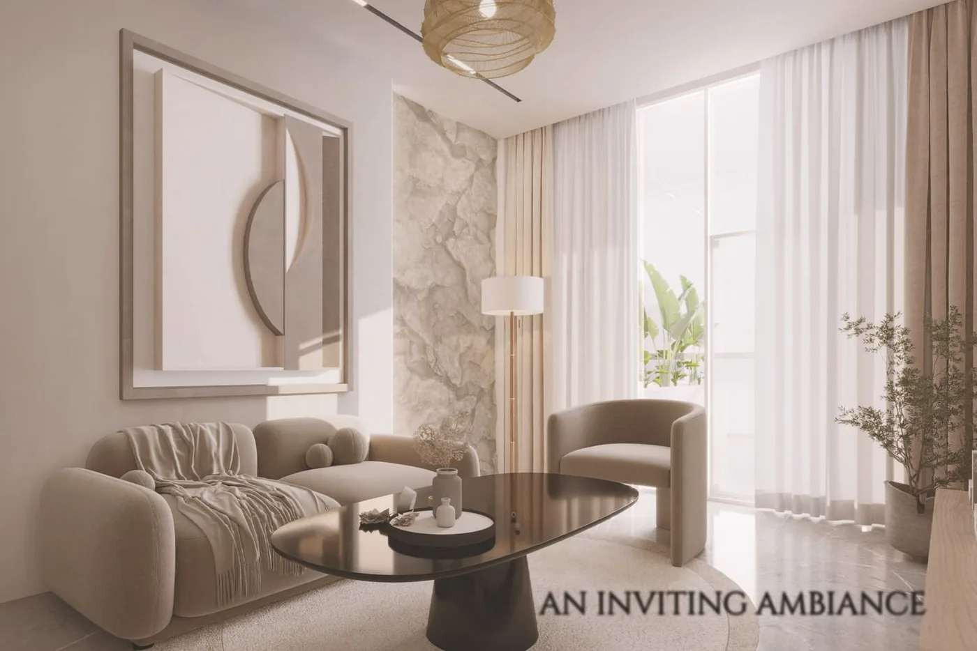 Interior render at Samana Portofino.