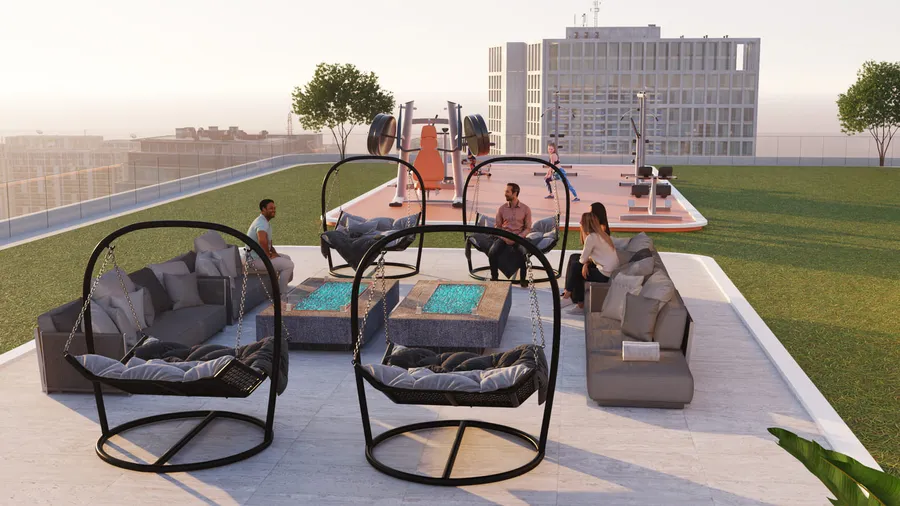 Rooftop Lounge at Samana Skyros.