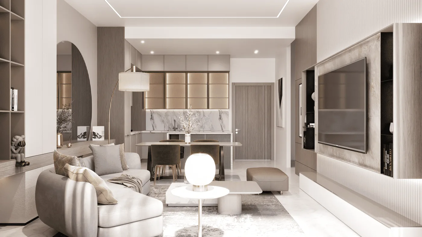 Interior render at Samana Skyros.