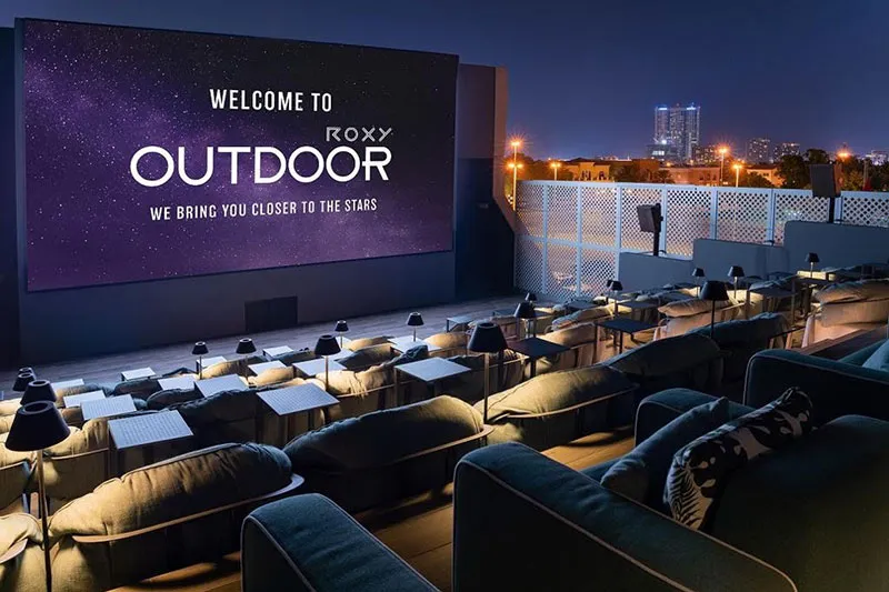 Outdoor Cinema at Samana Mykonos Signature.