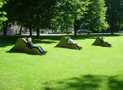 Lawn With Seating at The Element at Sobha One.