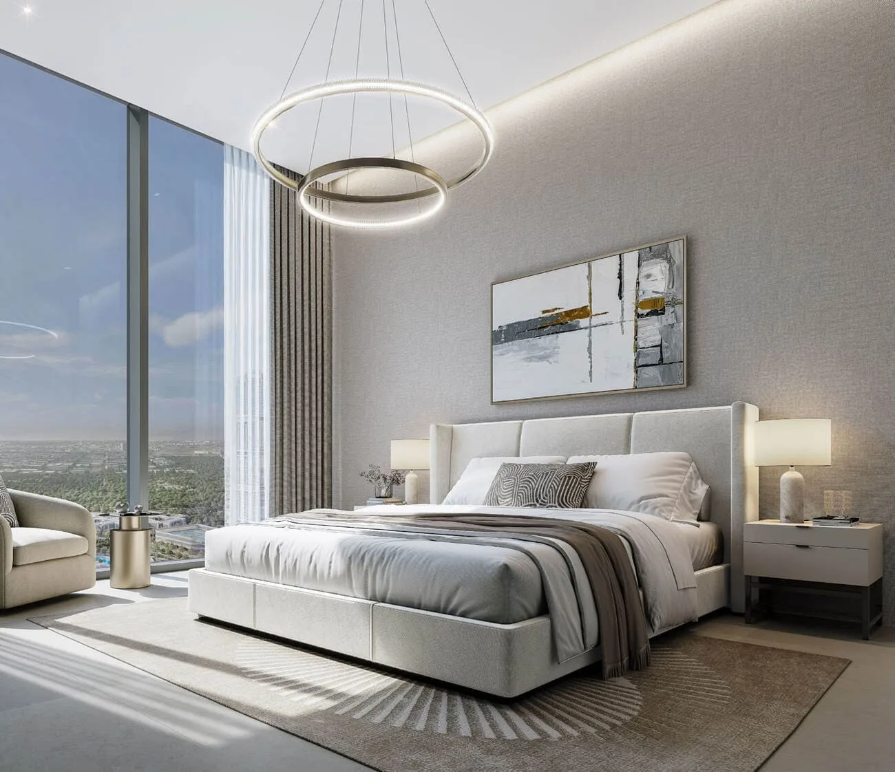 Interior render at Skyvue Solair.